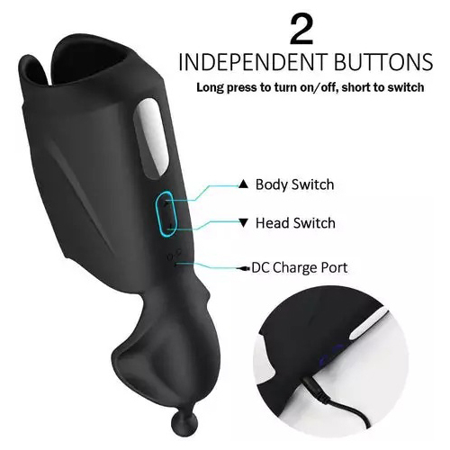 Buyging™ QMYSKY Dual Motor 10 Vibrating Glans Exerciser