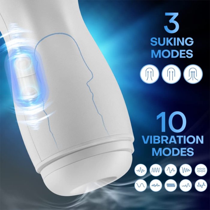 Automatic 10*3 Vibrating Sucking Heating Male Masturbator