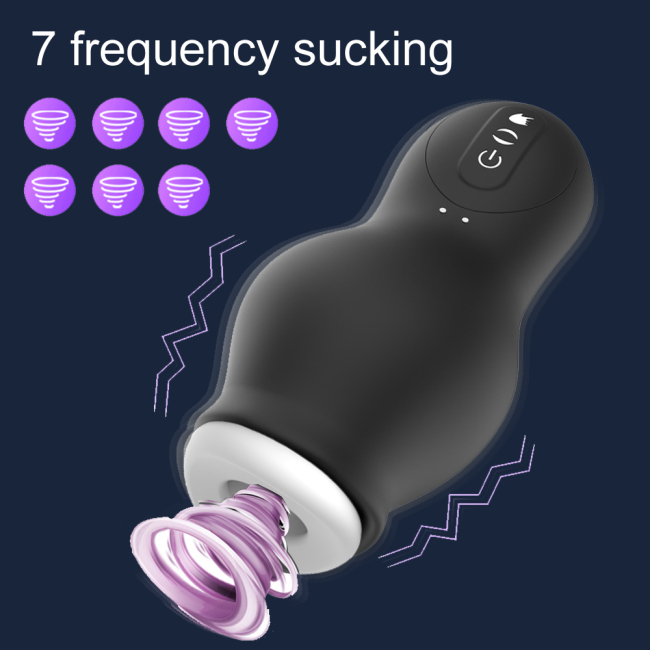 IPX7 Real Blowjob 7 Frequency Vacuum Sucking Masturbator