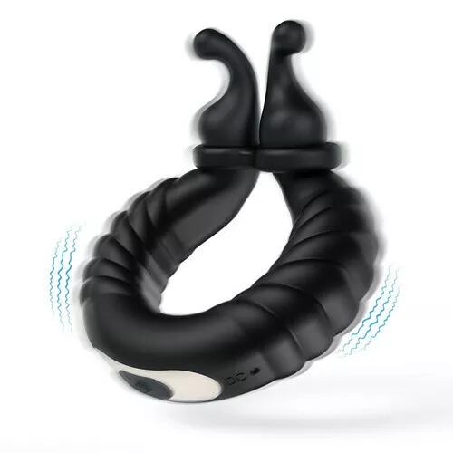 Perineum Massager | 10 Vibrating Dual Penis Ring