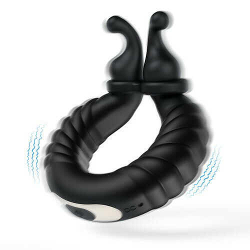 Perineum Massager | 10 Vibrating Dual Penis Ring