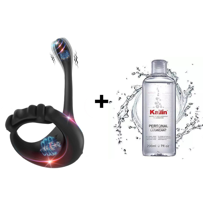 3IN1 Remote Control 10 Vibrating Cock Ring & Anal Vibrator 