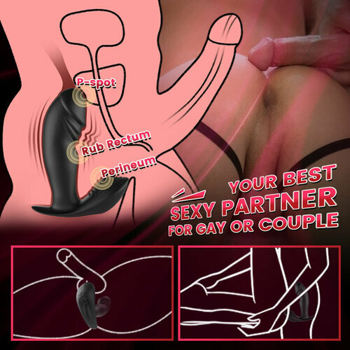 Skyler 10 Vibrating Remote Control Rolling Bead Butt Plug Prostate Massager