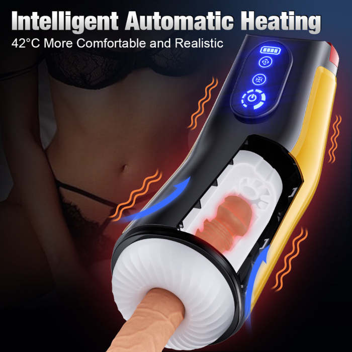 Intelligent Heating 7 Vibrating 7 Sucking Male Masturbator