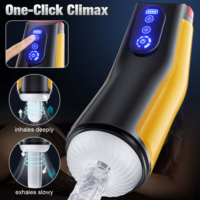 Intelligent Heating 7 Vibrating 7 Sucking Male Masturbator