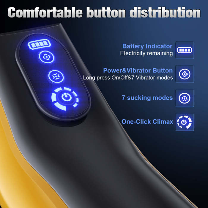 Intelligent Heating 7 Vibrating 7 Sucking Male Masturbator
