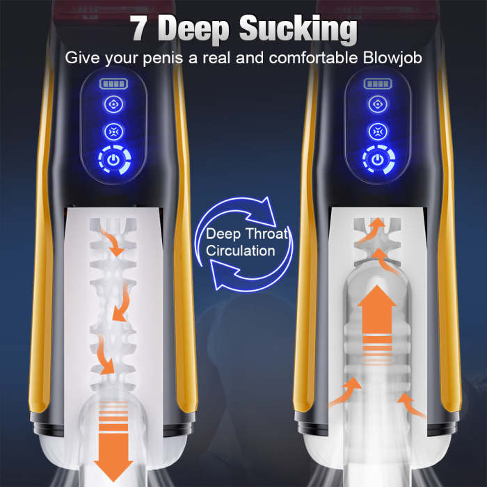 Intelligent Heating 7 Vibrating 7 Sucking Male Masturbator