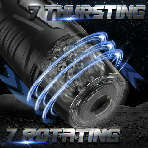 7 Thrusting 7 Rotating Male Masturbator With Strong Suction Cup