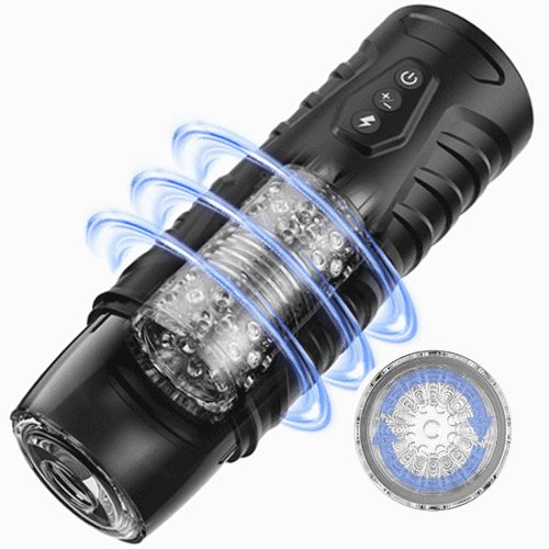 7 Thrusting 7 Rotating Male Masturbator With Strong Suction Cup