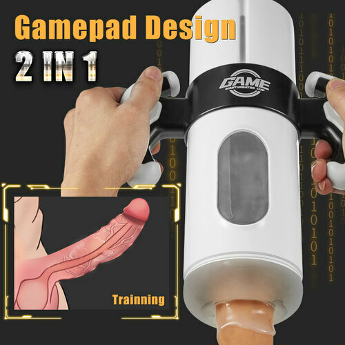 9 Thrusting 9 Vibrating Handheld Male Masturbator