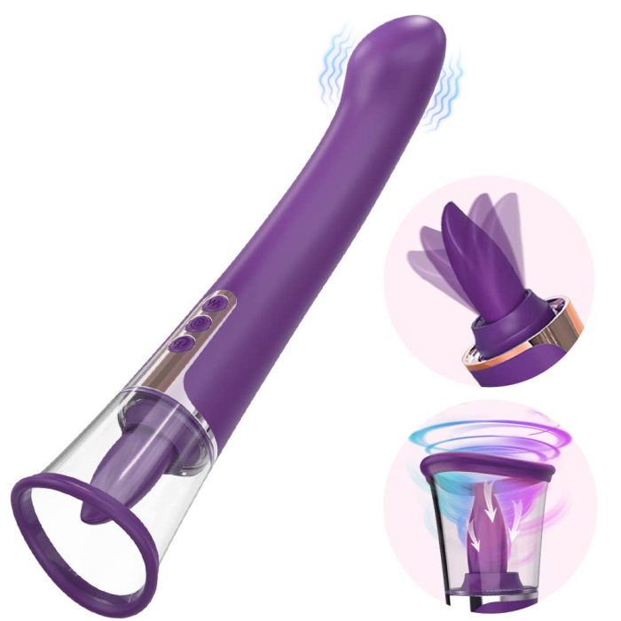 female vibrating 2-in-1 Sucking Clitoral & G-Spot Vibrator main image 0