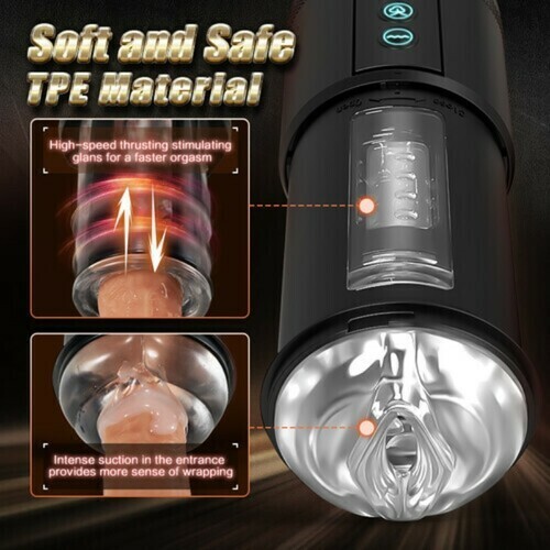 ADAMS 5 Sucking 5 Telescoping 10 Vibrating Oral Sex Male Masturbator