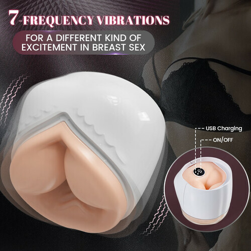 Allure Split Design Breast Vulva Entry 5 Suction & 7 Vibrations Male Masturbator