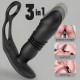 Buyging™ 12 Vibrating 3 Thrusting Prostate Massager With Dual Cock Rings