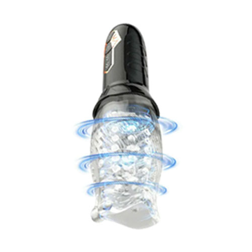 5 Rotating 10 Vibrating Transparent Sleeve Oral Sex Cup