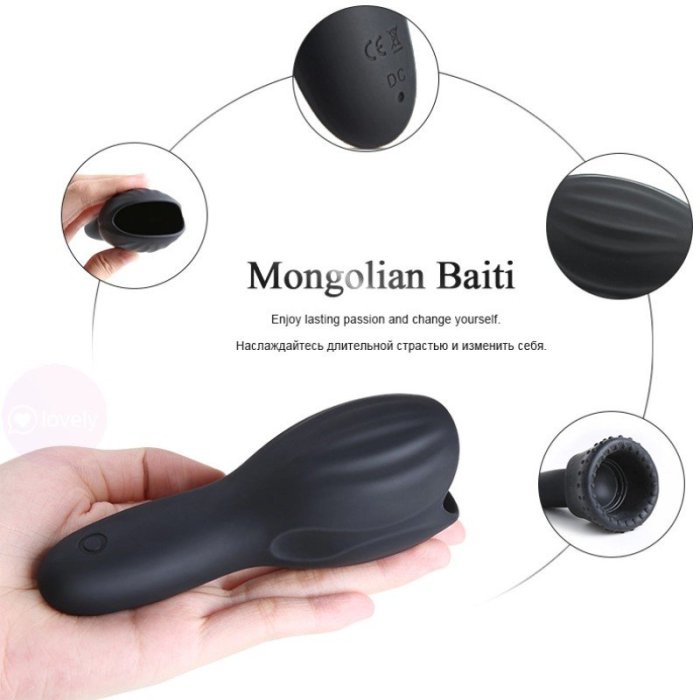 QMYSKY 10 Frequency Vibrating Penis Massage Glans Exerciser
