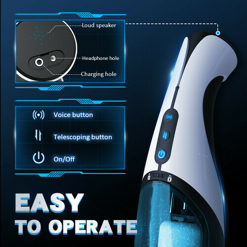 Buyging™ Automatic 4 Telescopic Vagina Male Masturbator with Voice Mode