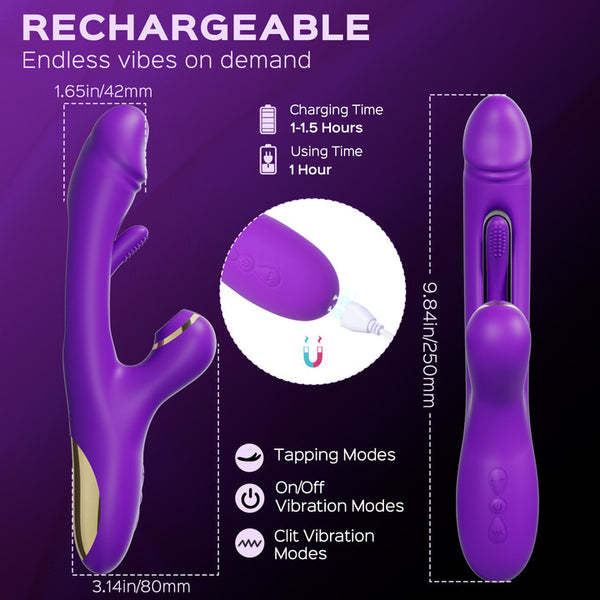Buyging™ G-Bliss 7*7 Clit Sucking G-spot Tapping Vibrator