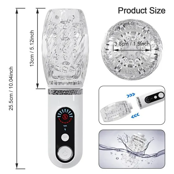 2023 New 7 Telescopic Rotating 9 Vibrating Masturbator for Men Glans Trainer