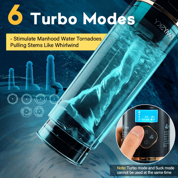 sex toys foe couples AquaRise Waterproof Electric Penis Pump with LCD 8 Modes – 4Play Essentials main image 1