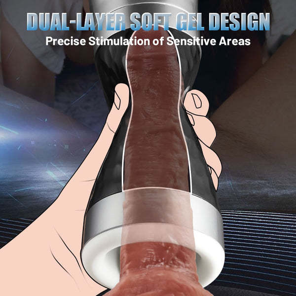 Buyging™ 5 Squeezing Sucking 10 Vibrating Masturbators Male Sex Toys