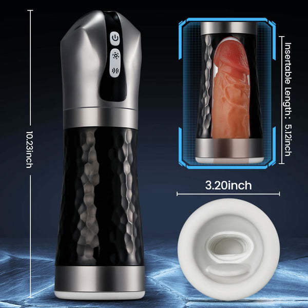 Buyging™ 5 Squeezing Sucking 10 Vibrating Masturbators Male Sex Toys