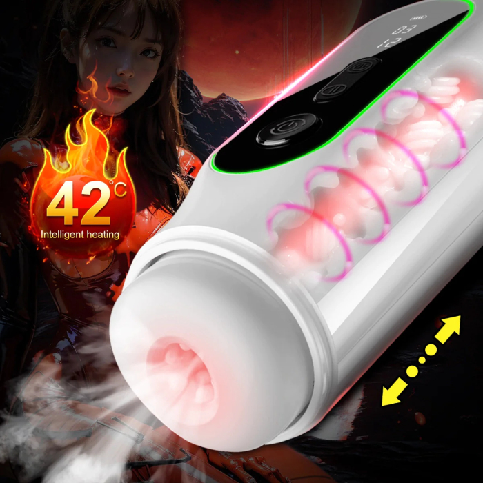 Buyging™ 5 In 1 Male Masturbator Sucking Thrusting Vibrating Heating Voice