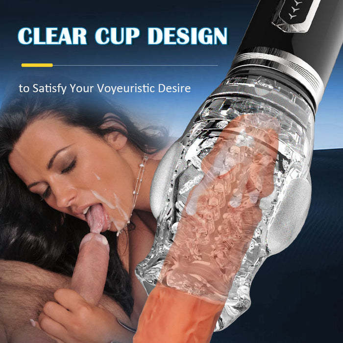 5 Thrusting Rotating 7 Vibrating Oral Sex Handheld Masturbator