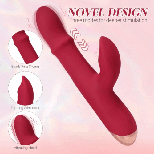 Buyging™ JESSLYN Multiple Vibrating & Flapping Modes Beads Ring Sliding Design G-spot Vibrator