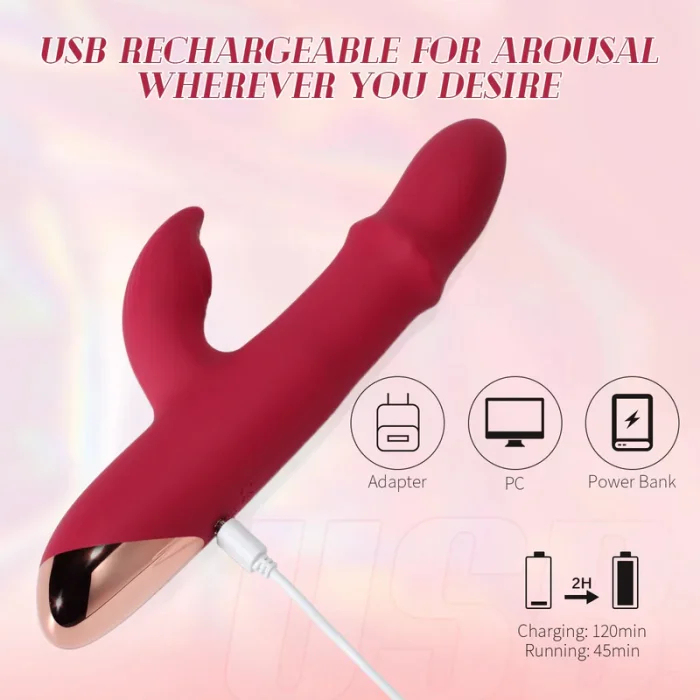 Lilian -  G-spot Vibrator with Beads Ring and Clit Stimulator