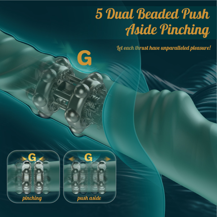 BuyGing 3IN1 Dual Bead 5 Push Aside 10 Vibration Modes G-spot Vibrator