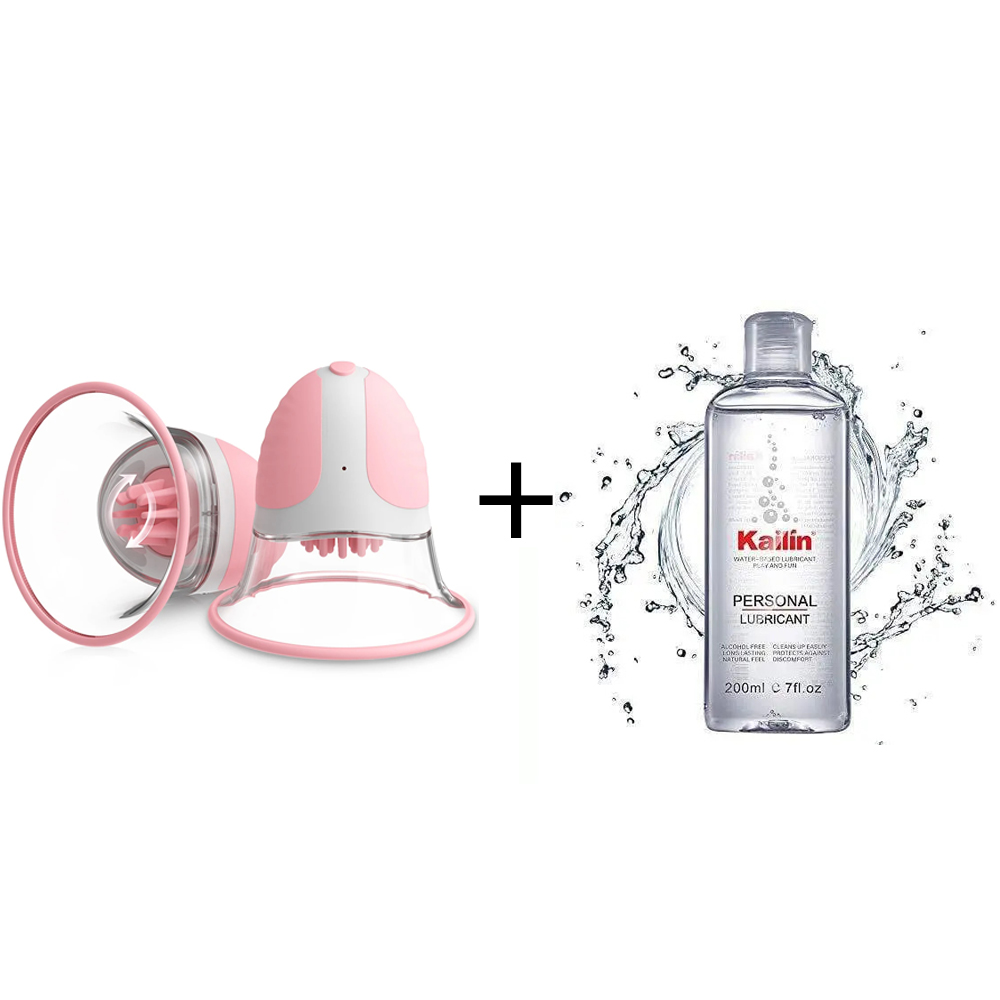 US$ 48.99 - Buyging™ Vibrating Sucking 360° Rotational Stimulation Nipple  Toy Clamps 2PCS