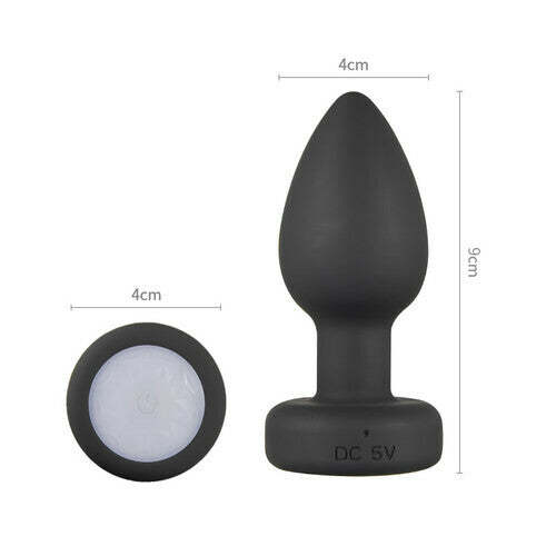 Buyging™ Remote Control Vibrating Training Anal Plug with Flashing Light Base