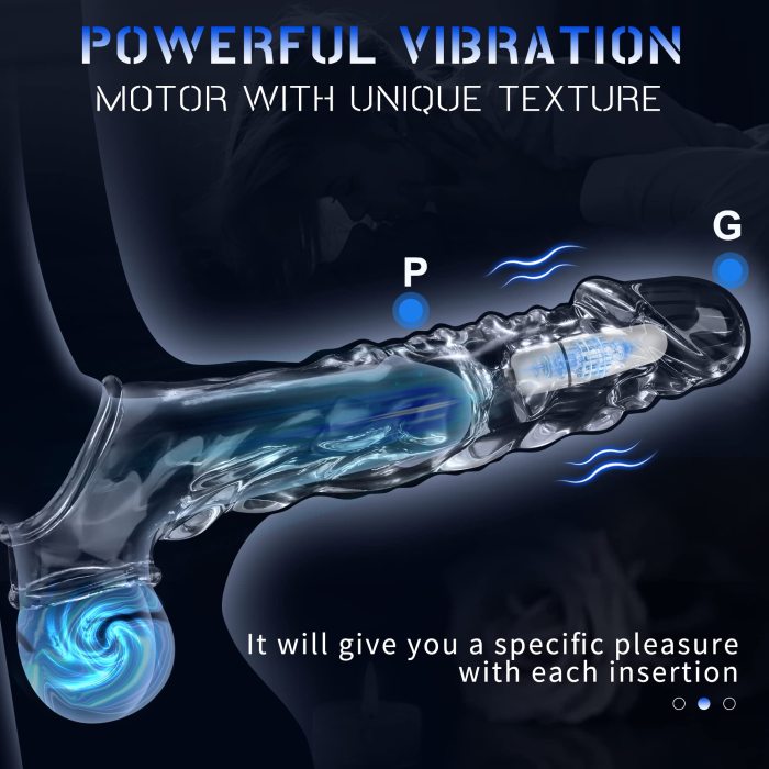 Buyging™ 3.6 Inch Clear Penis Sleeve Cock Ring Extender Ultra-Soft Penis Enlarger for Couples