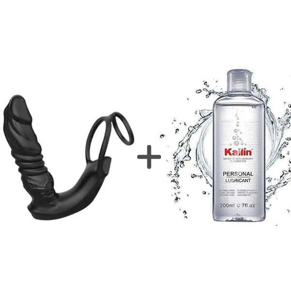 Buyging™ APP Control 9 Vibrating Thrusting Prostate Massager With Dual Cock Rings