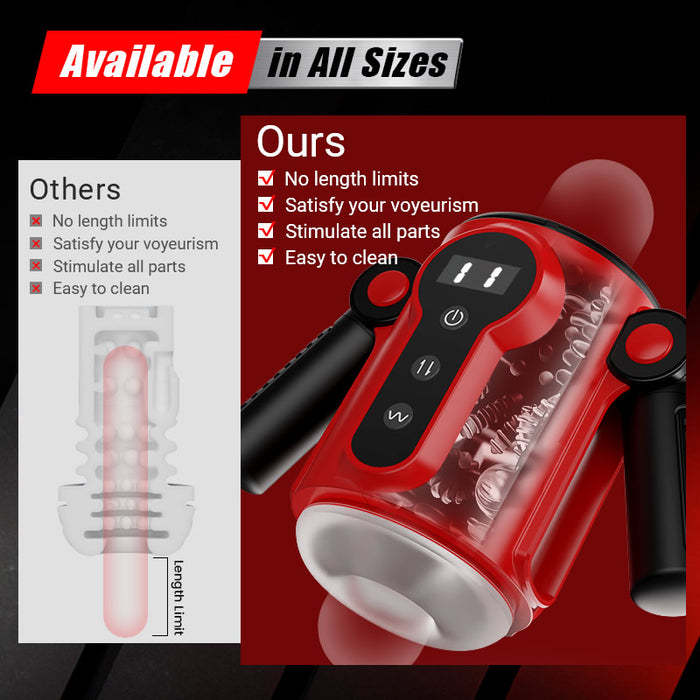 9 Thrusting 9 Vibrating Penis Training and Masturbation 2 IN 1 Adult Toy