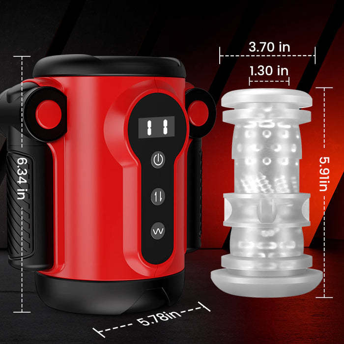 Buyging™ 9 Thrusting 9 Vibrating Penis Training and Masturbation 2 IN 1 Adult Toy