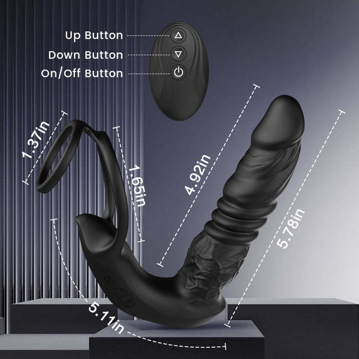 BuyGing Bluetooth Remote Control 9 Thrusting Vibrating Prostate Massager