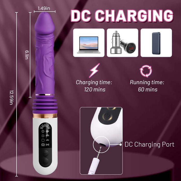 Buyging™ 5 Thrusting 8 Vibrating Flexible Bending Dildo