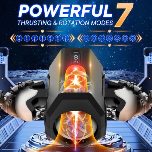 Buyging™ Handle Blowjob Machine 7 Thrusting Rotating Dual Opening