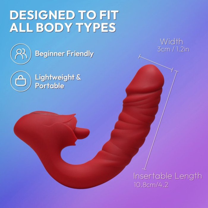 Buyging™ G-spot Vibrator With 10 Vibrating & Licking Sucking Modes