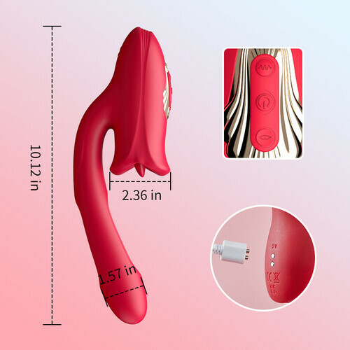 Buyging™ Mouth-Shaped Biting G-spot Soother with 7 Vibration & Flapping Modes