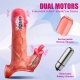 Buyging™ Dual Motors 8 Vibrating Realistic Penis Sleeve With Cock Ring