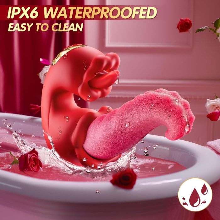 Buyging™ Twin Rose Tongue Teasing & Vibrating G-spot Vibrator