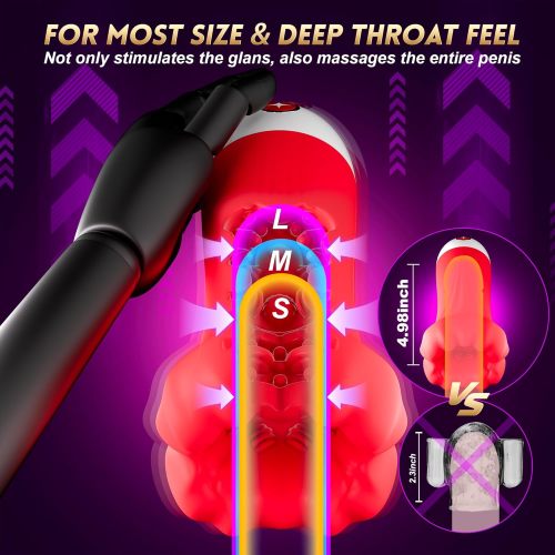 Buyging™ APP Control Penis Trainer with 9 Training Stroker Modes & 4.98IN Deep Blowjob