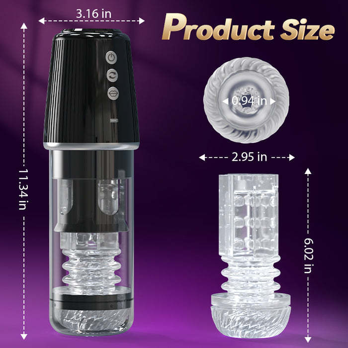 Buyging™ 7 Vibrating 6 Rotating 5 Vacuum Sucking Male Masturbator