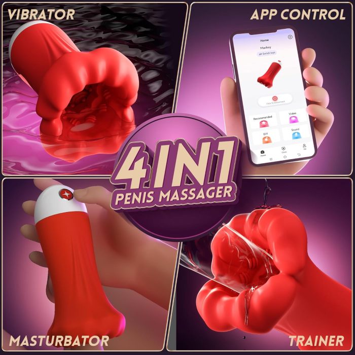 Buyging™ APP Control Penis Trainer with 9 Training Stroker Modes & 4.98IN Deep Blowjob