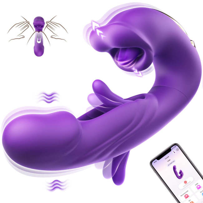 Buyging™ App Control Flapping and Licking Suction Sex Toy Vibrator