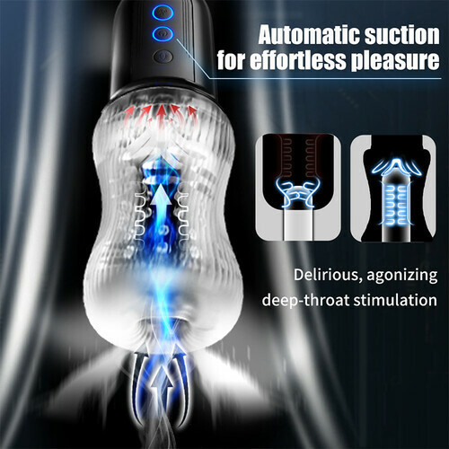 Buyging™ Dual Vibrating Eggs 5 Sucking 10 Vibrating Deep Throat Masturbator