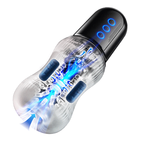 Buyging™ Dual Vibrating Eggs 5 Sucking 10 Vibrating Deep Throat Masturbator